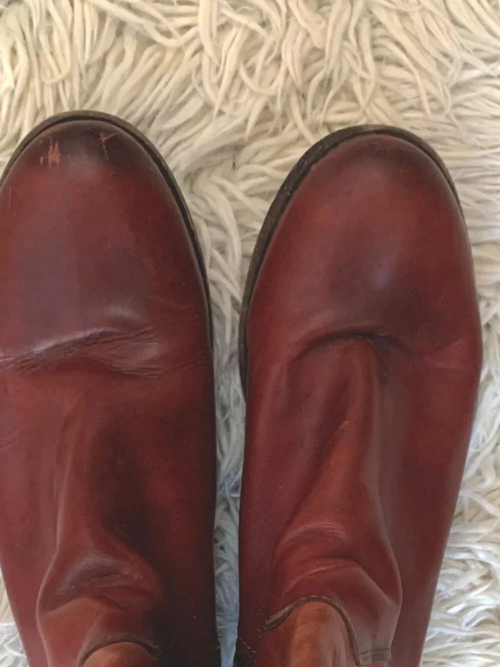 Frye Genuine Leather Knee-High Riding Boots | Burnt Red | Size 9